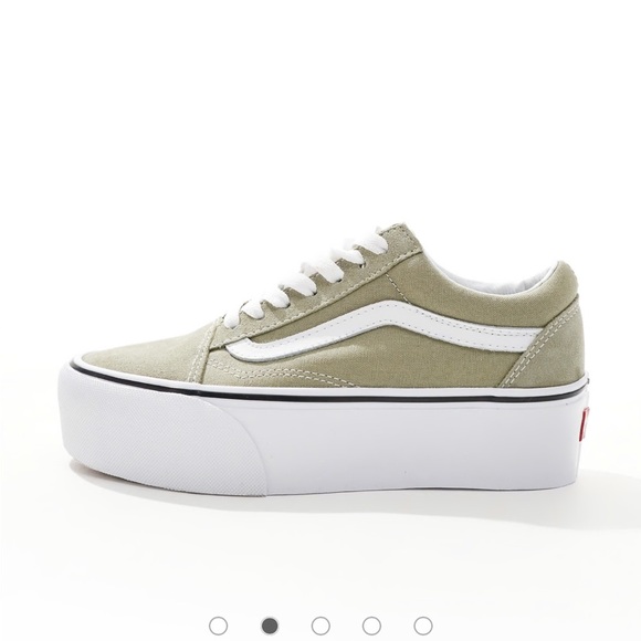 Vans old skool stackform trainers in light tan - Picture 4 of 7